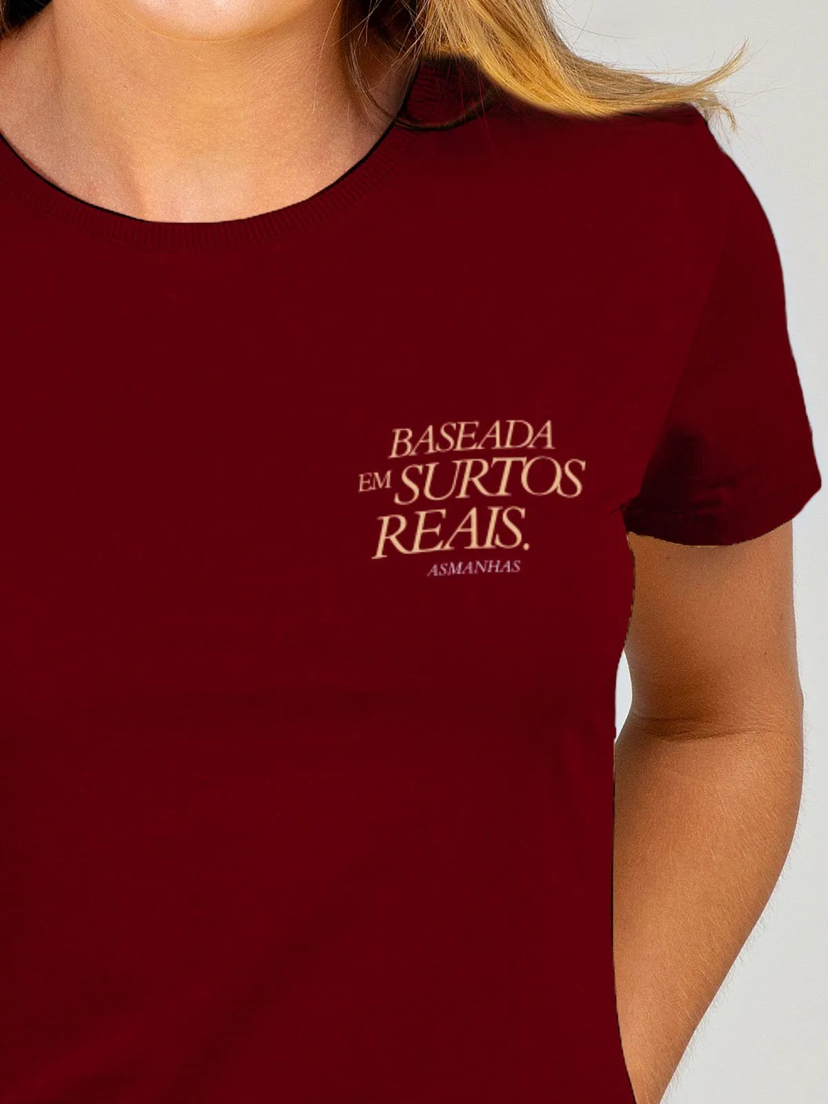Camiseta Feminina Baseada em Surtos Reais Asmanhas
