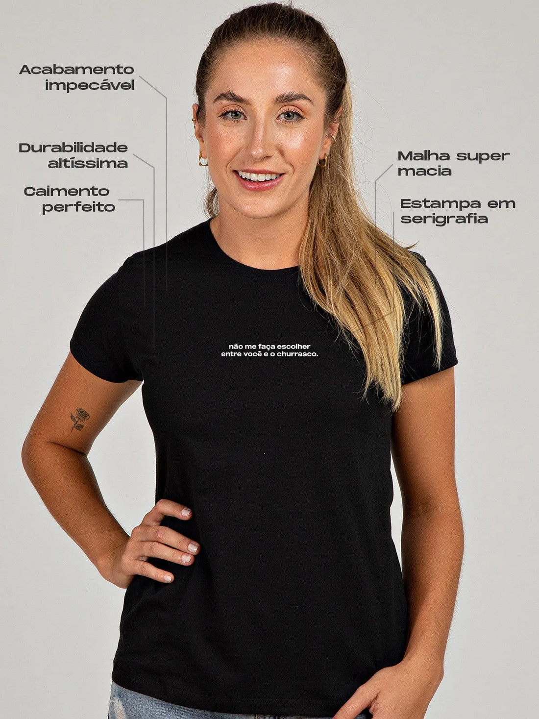 Camiseta Feminina Você e Churrasco Asmanhas