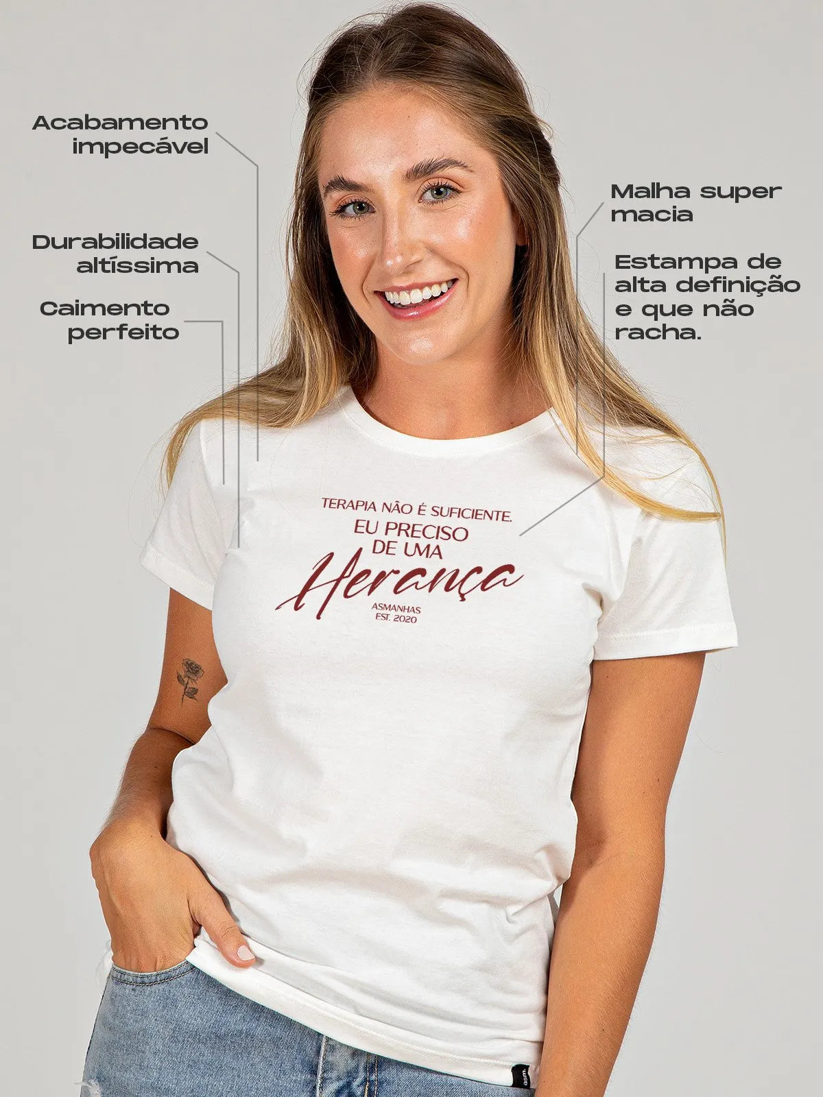 Camiseta Feminina Herança Asmanhas