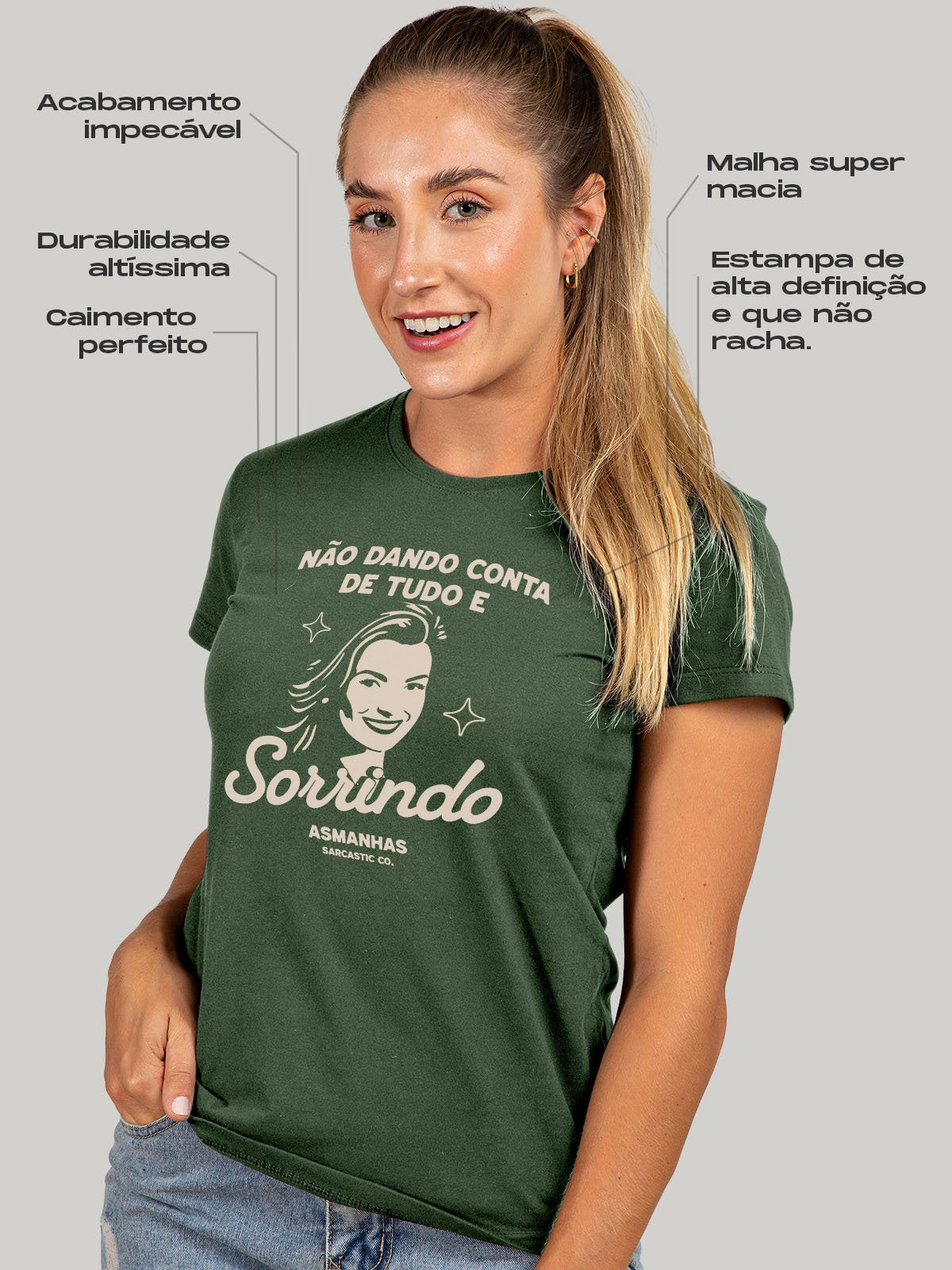 Camiseta Feminina Não Dando Conta Asmanhas 