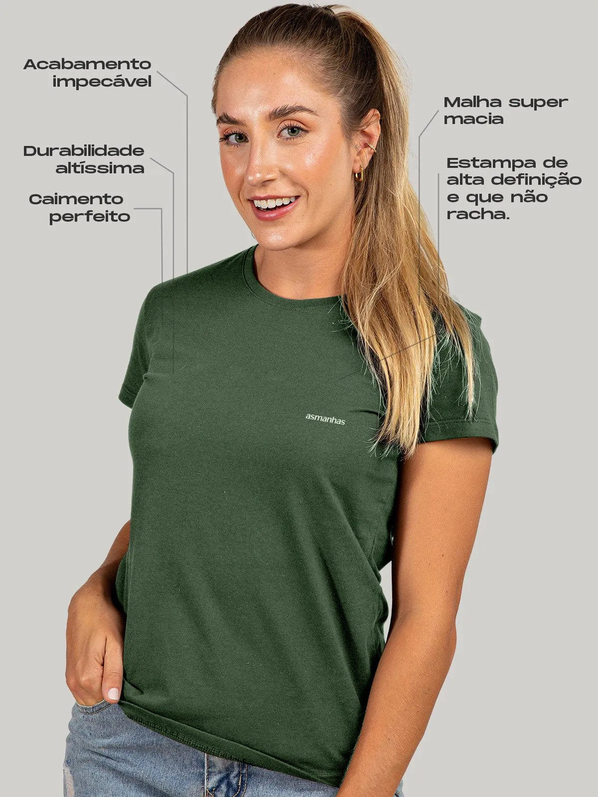 Camiseta Feminina QR Code Asmanhas