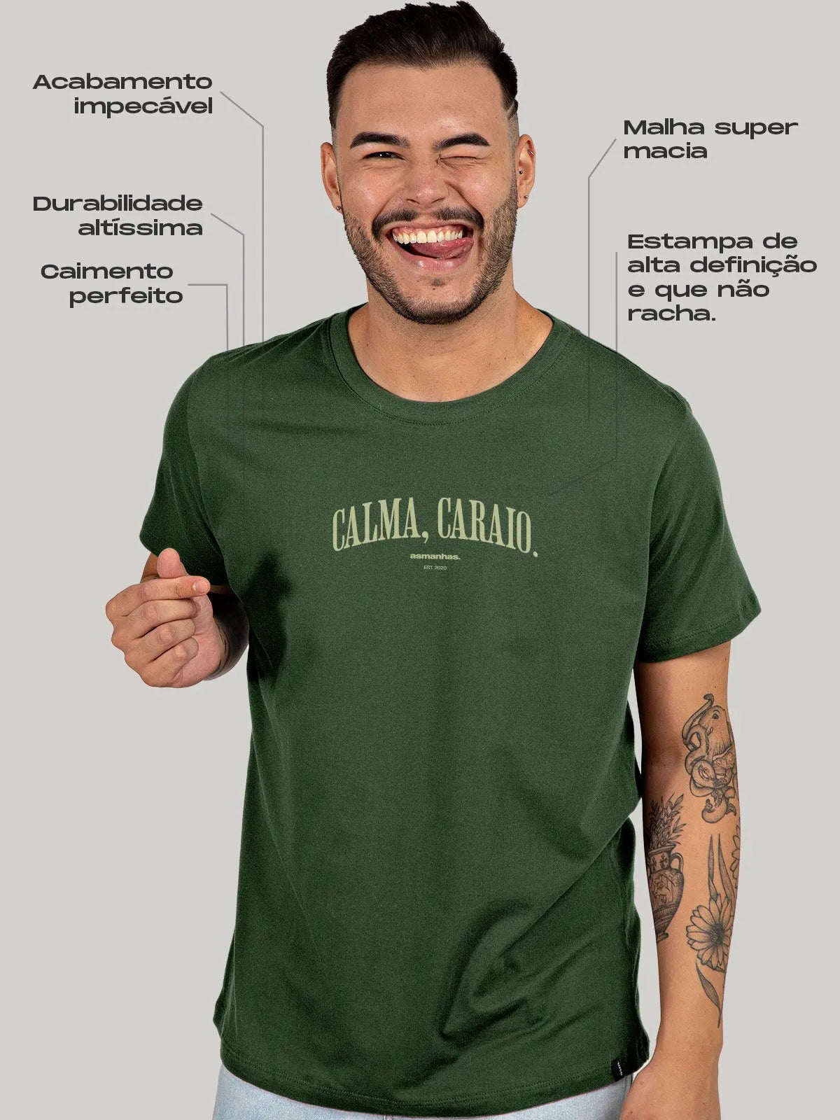 Camiseta Calma Caraio Nova Asmanhas