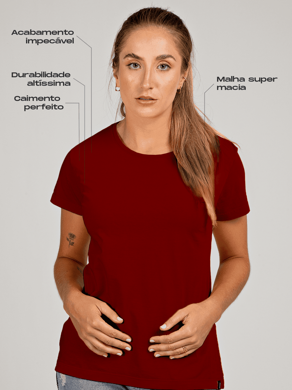 Camiseta Feminina Lisa Básica Asmanhas