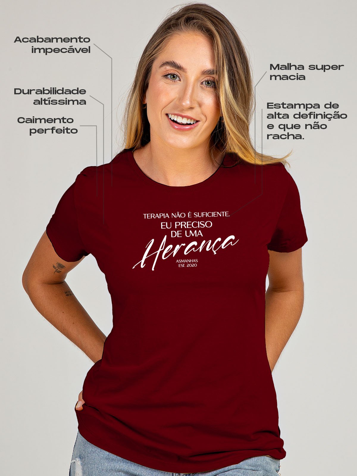 Camiseta Feminina Herança Asmanhas