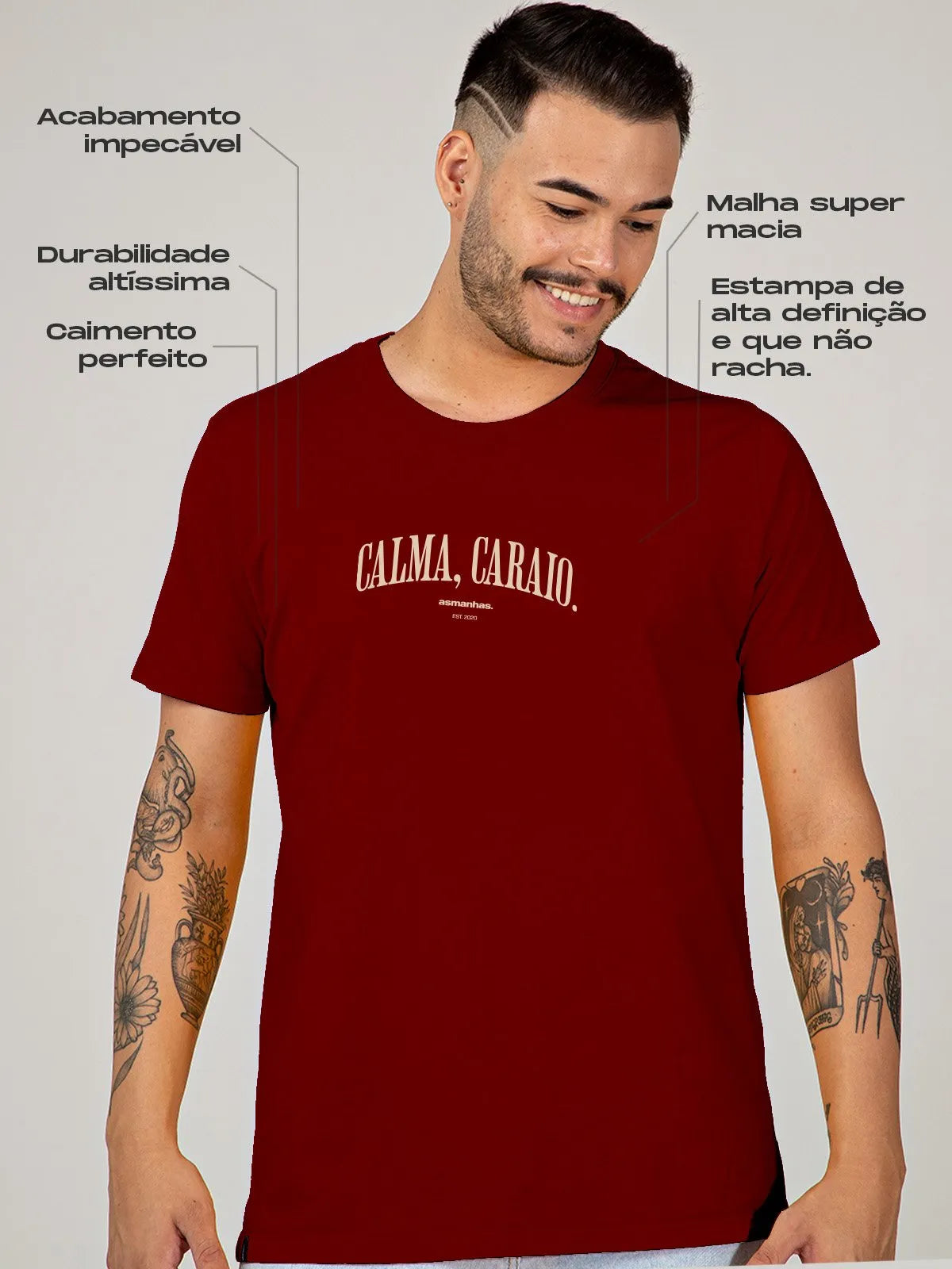 Camiseta Calma Caraio Nova Asmanhas