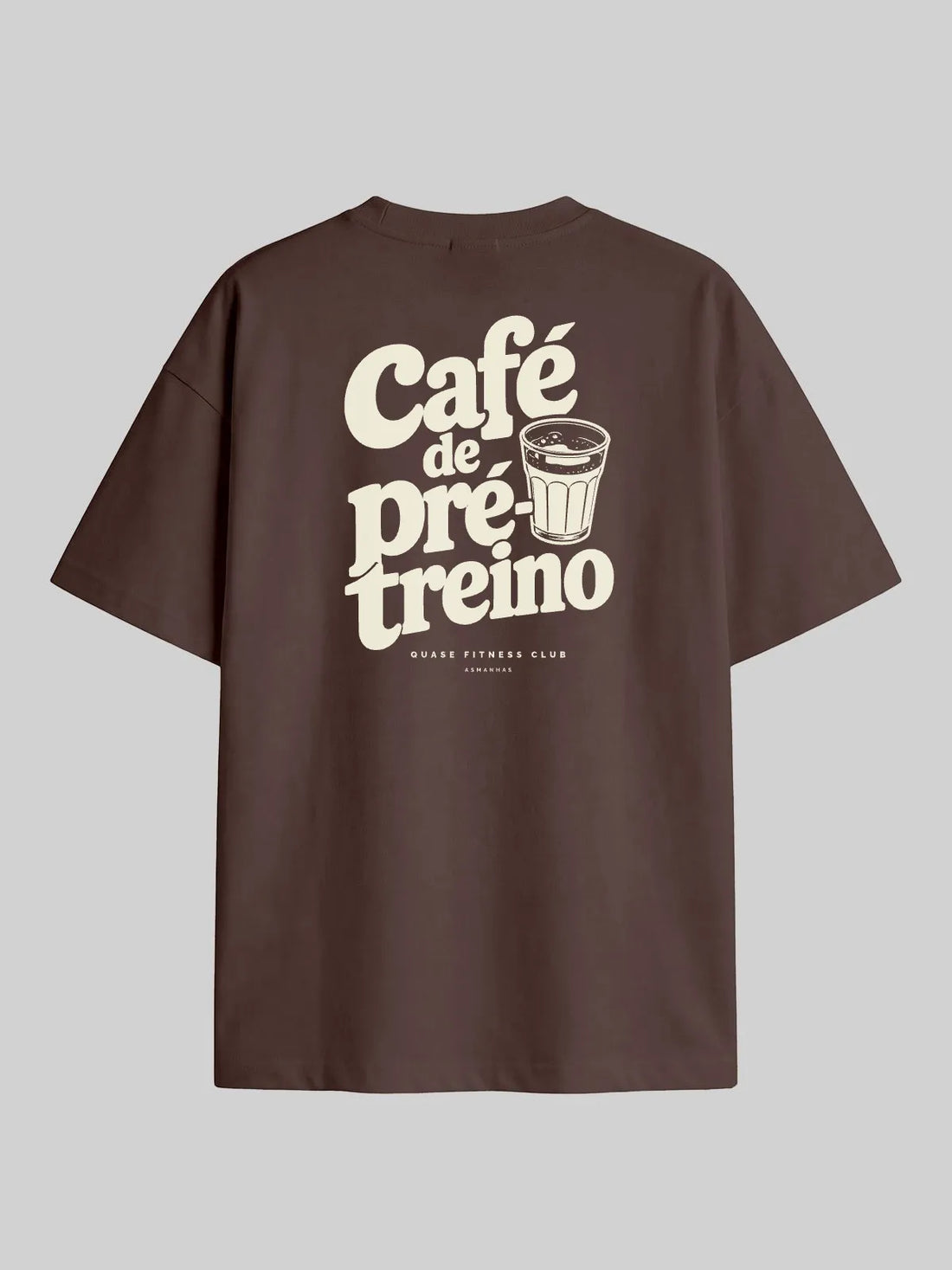 Camiseta Oversized Café de Pré-Treino Asmanhas