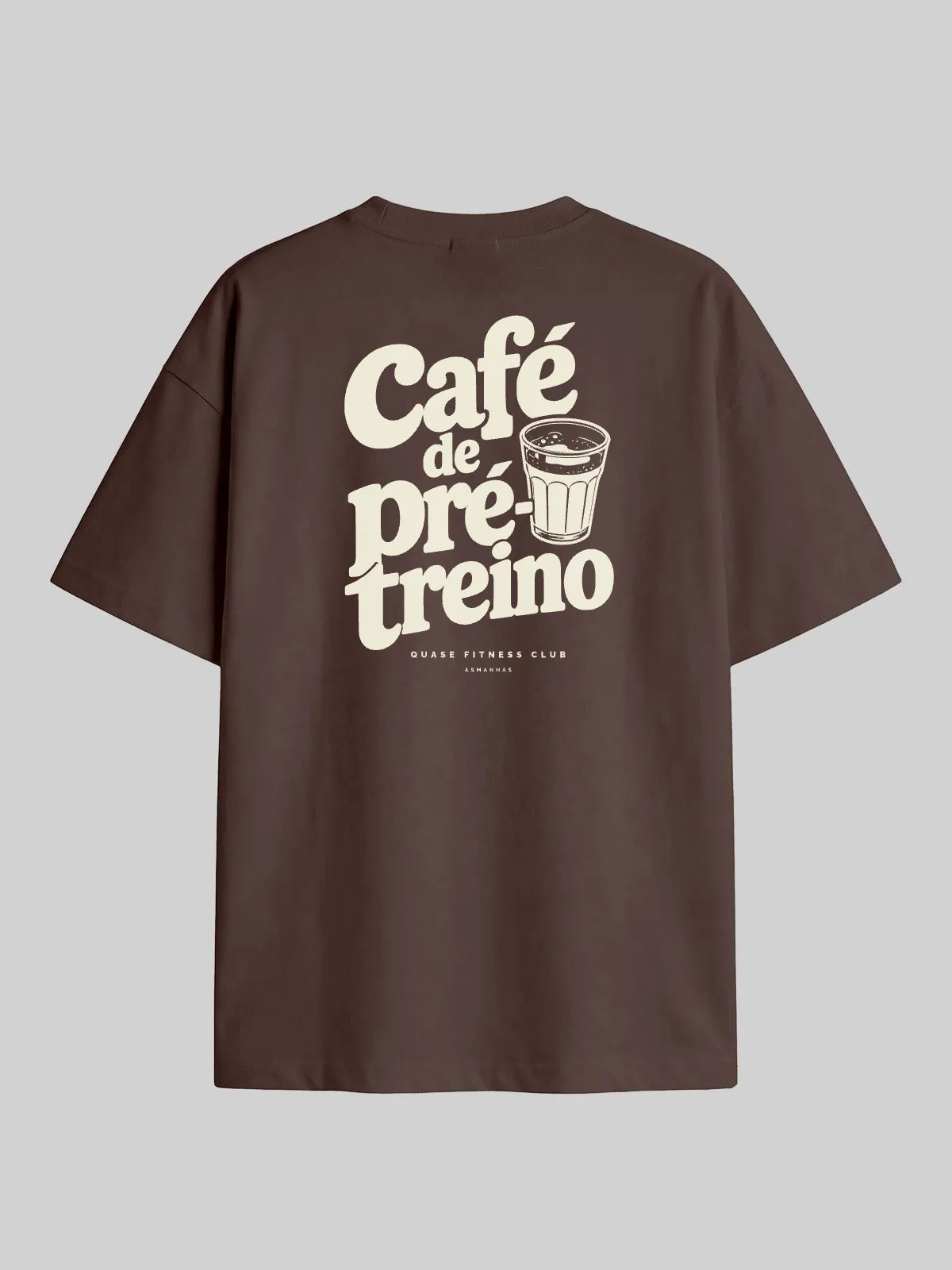 Camiseta Oversized Café de Pré-Treino Asmanhas