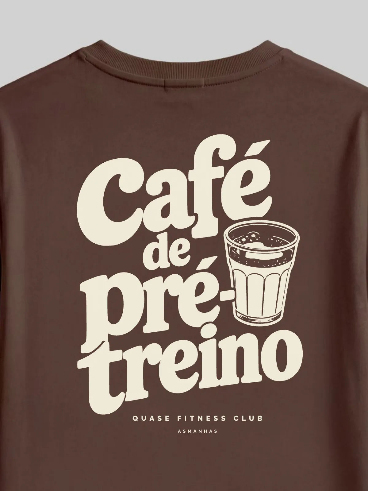 Camiseta Oversized Café de Pré-Treino Asmanhas
