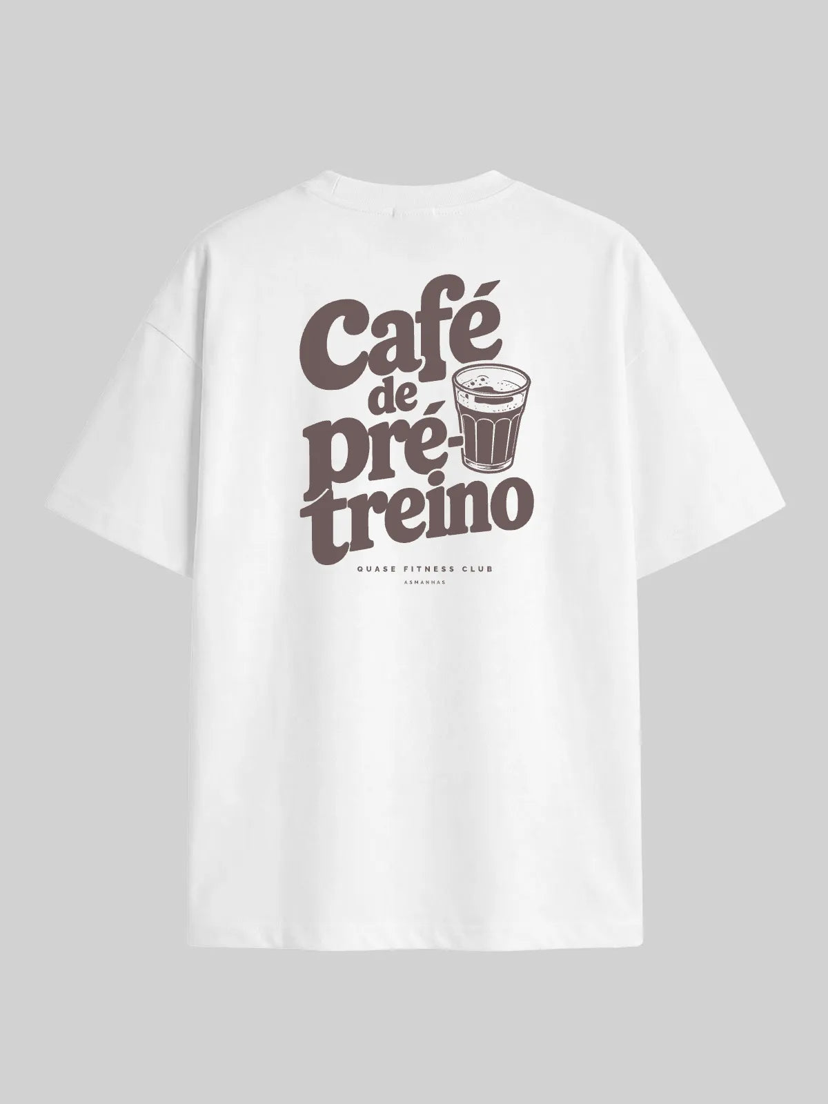 Camiseta Oversized Café de Pré-Treino Asmanhas