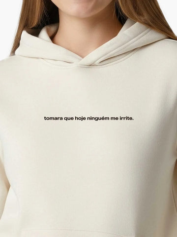 Casaco de Moletom Tomara que Hoje Asmanhas