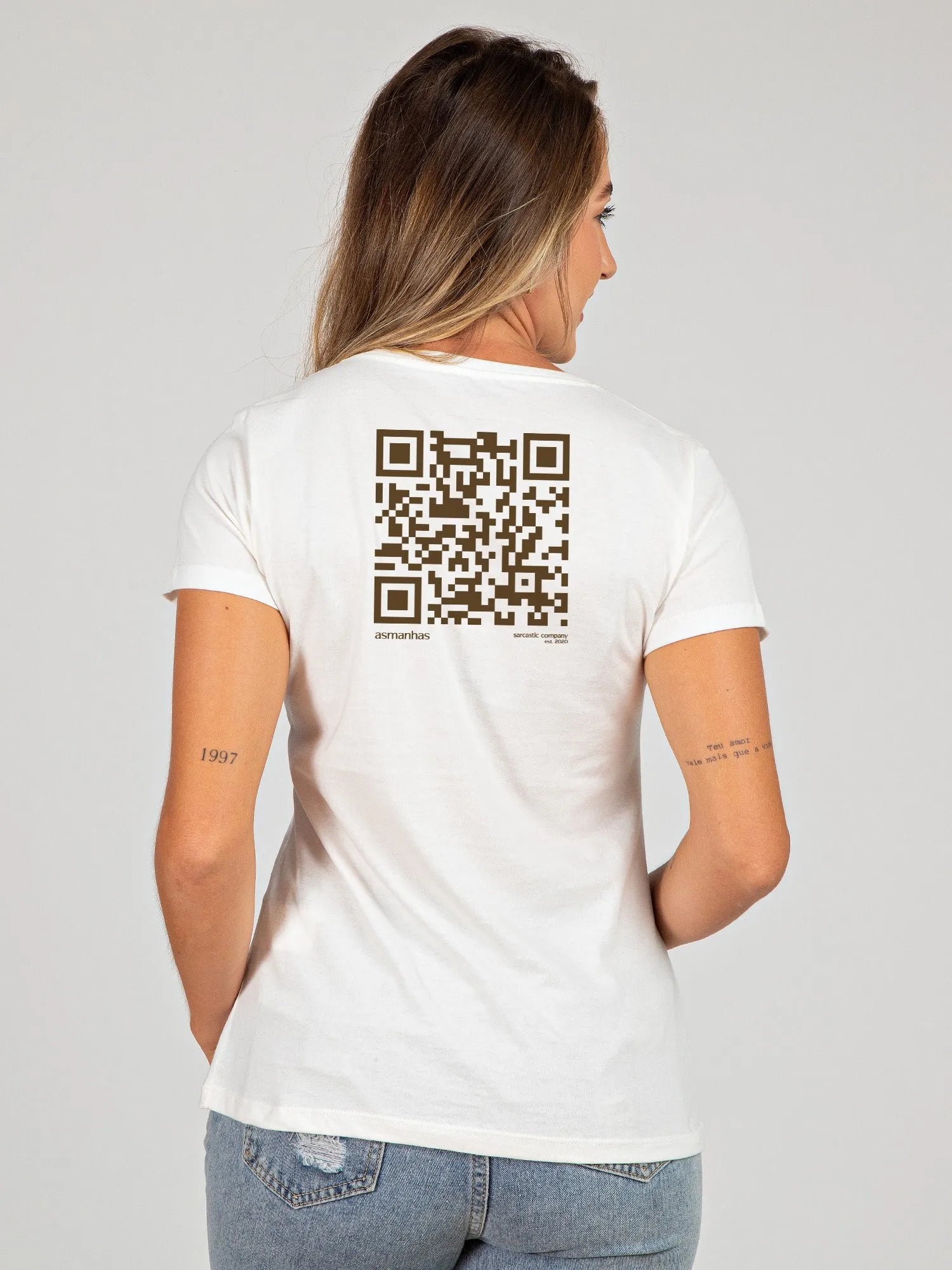 Camiseta Feminina QR Code Asmanhas