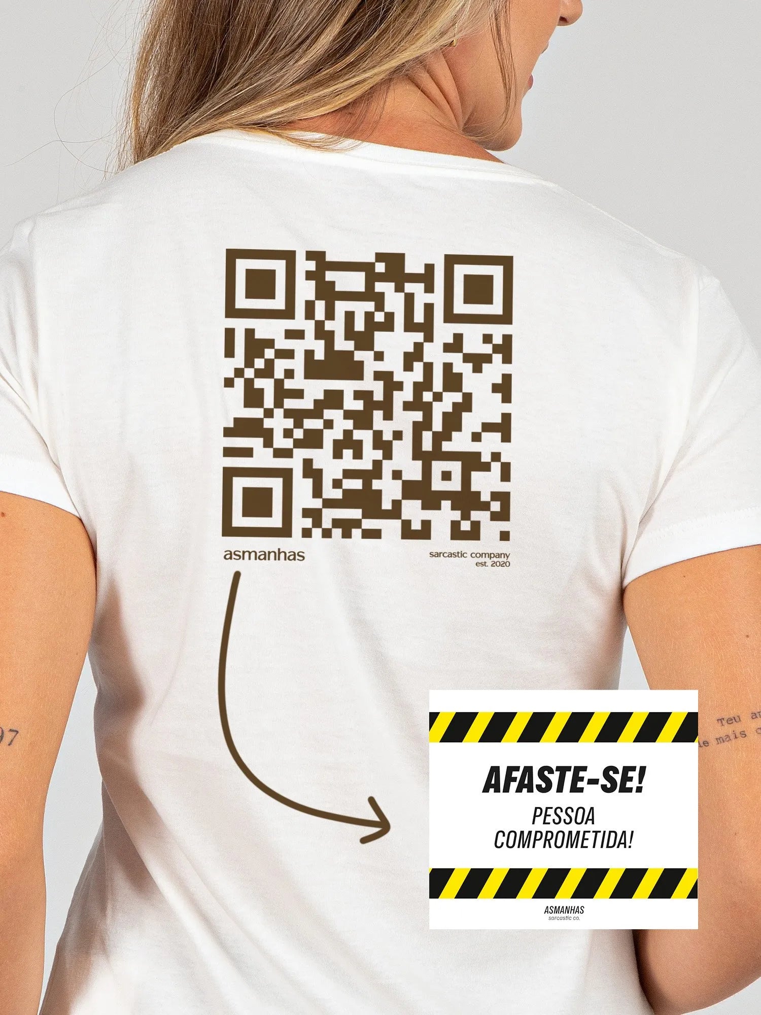 Camiseta Feminina QR Code Asmanhas