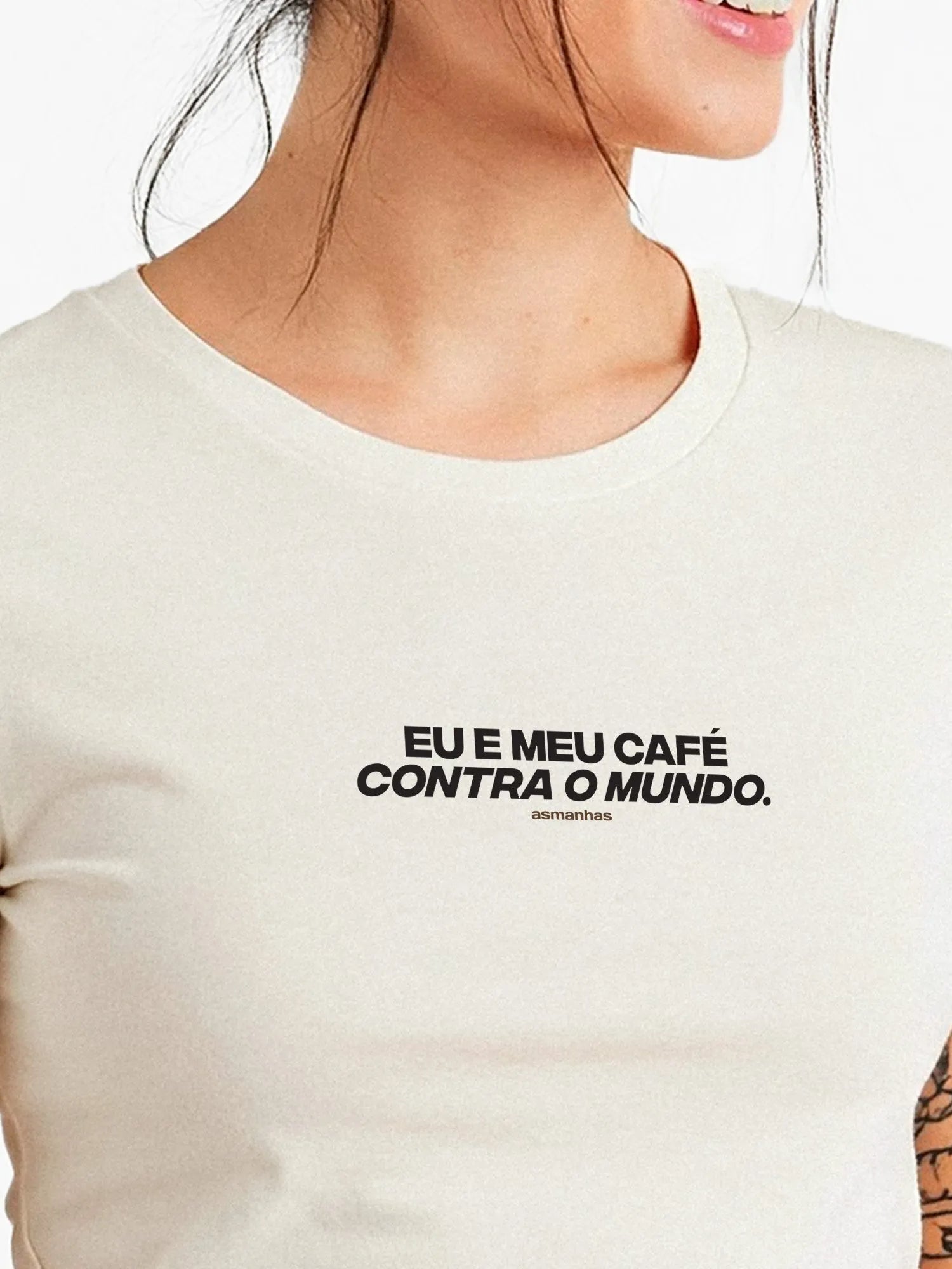 Camiseta Feminina Eu e Meu Café Asmanhas