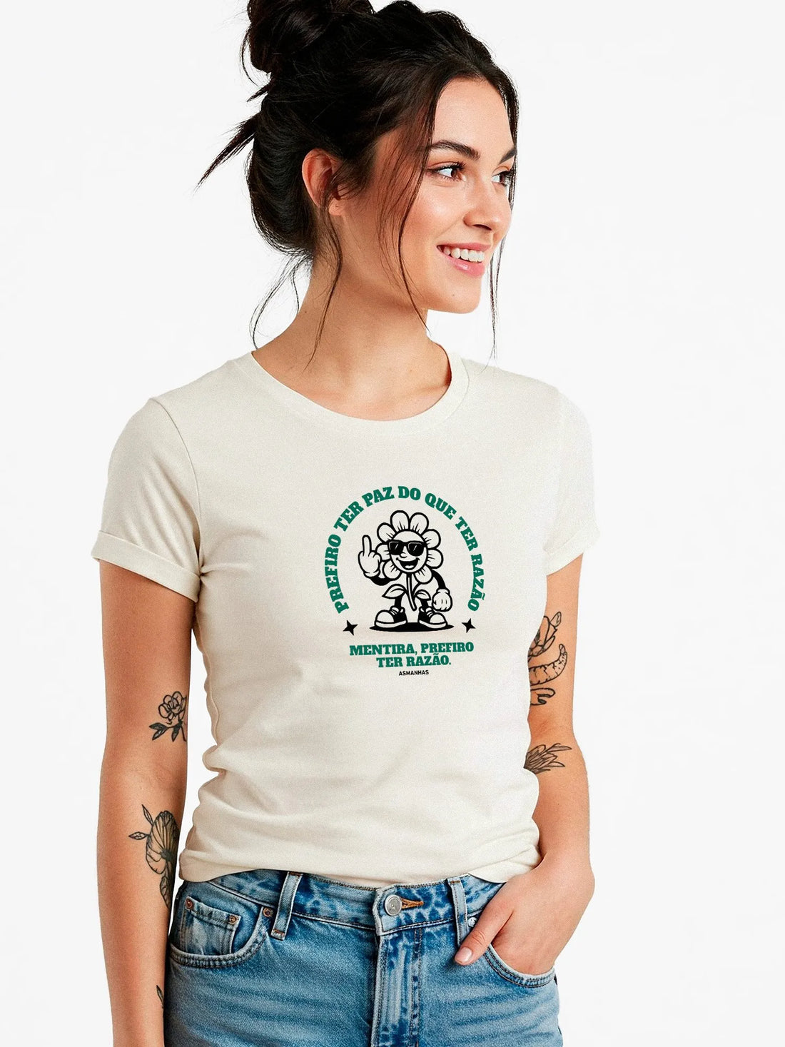 Camiseta Feminina Prefiro ter Razão Nova Asmanhas