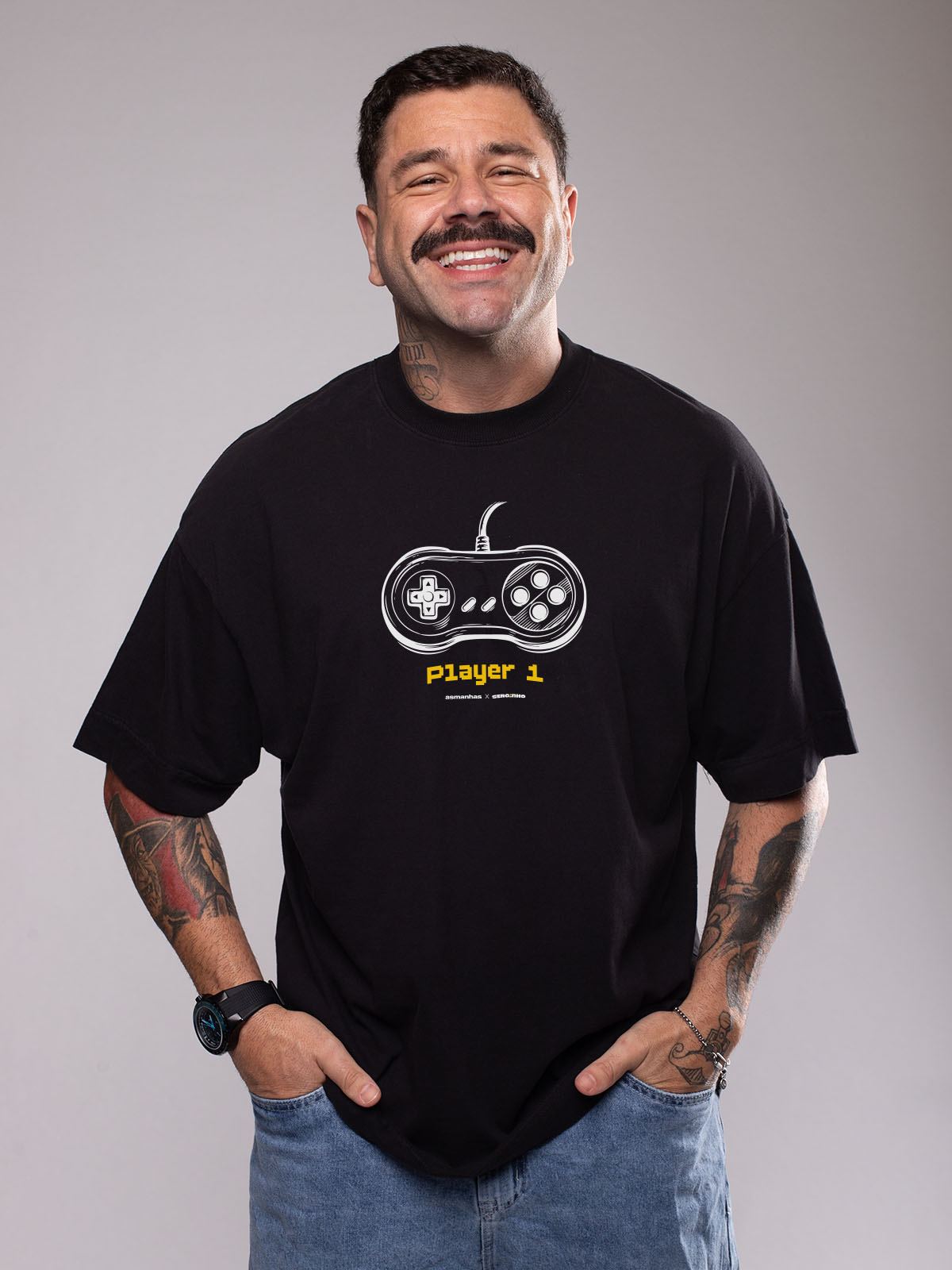 Camiseta Oversized Player 1 Asmanhas
