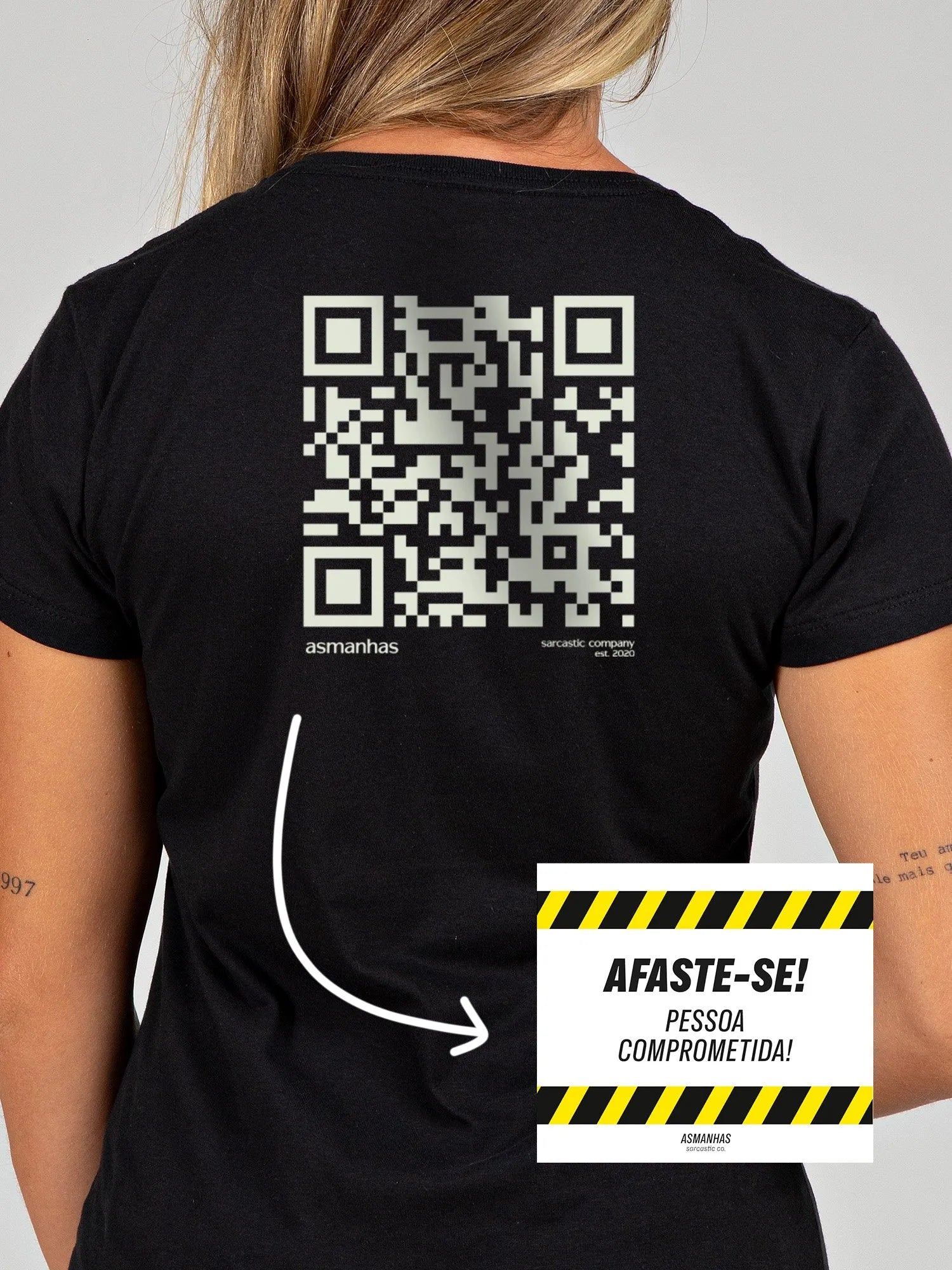 Camiseta Feminina QR Code Asmanhas