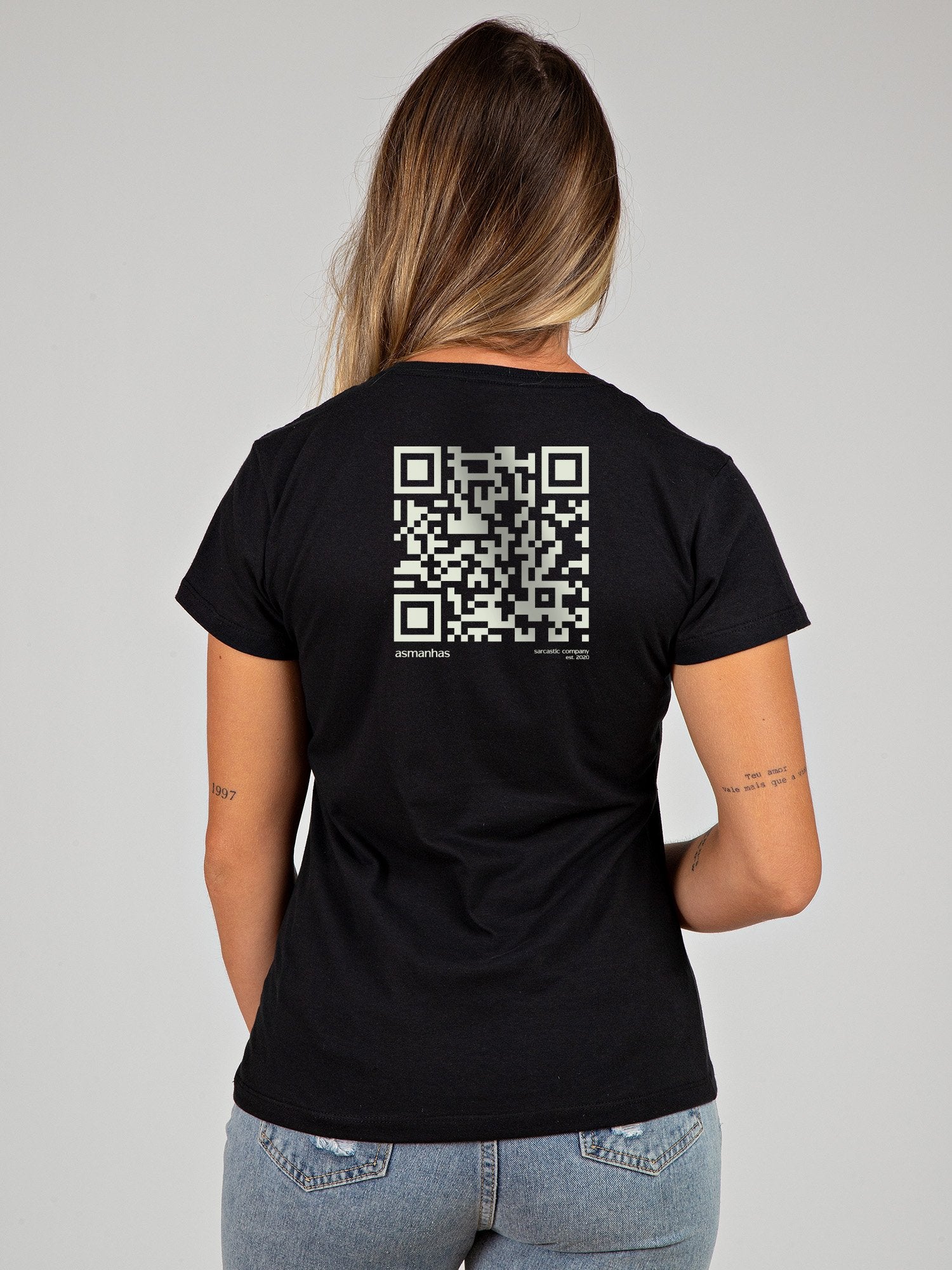 Camiseta Feminina QR Code Asmanhas