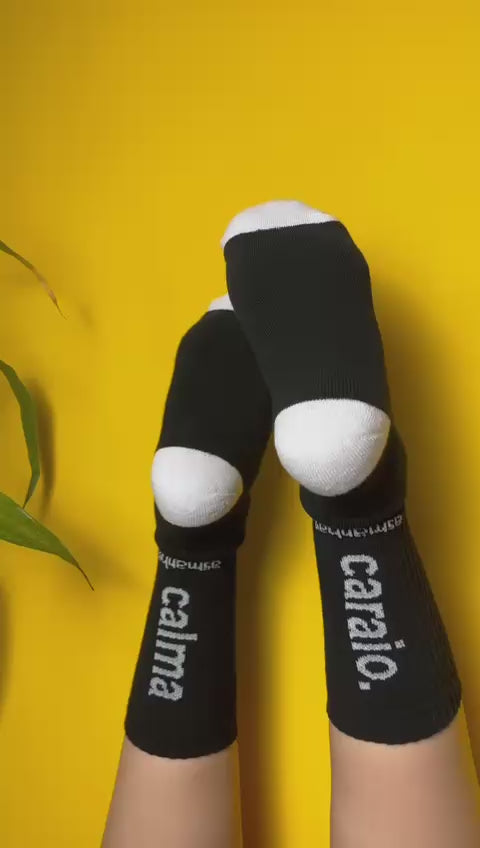 Meia Calma Caraio Asmanhas - Preta