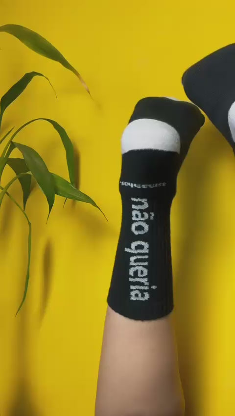 Meia Não Queria Ter Vindo Asmanhas - Preta