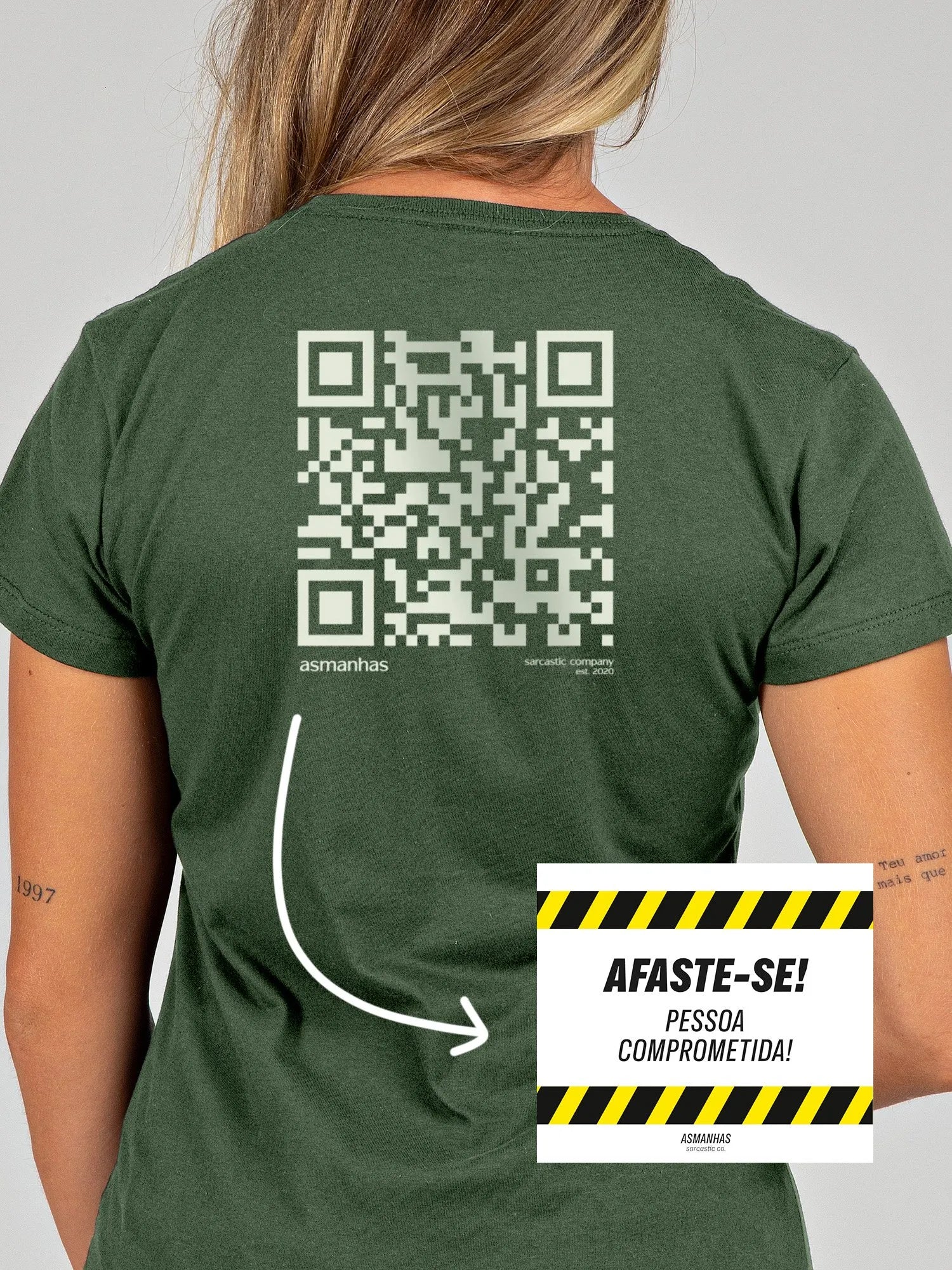 Camiseta Feminina QR Code Asmanhas